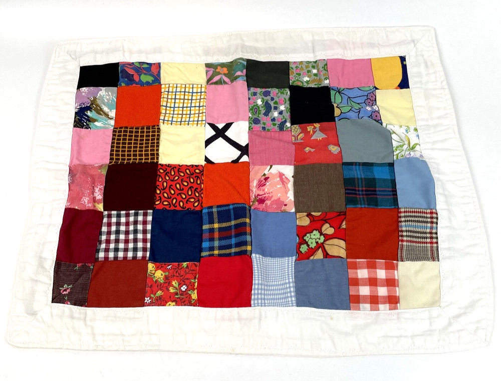 Vintage Doll Quilt Patchwork 20 x 16 Bedding