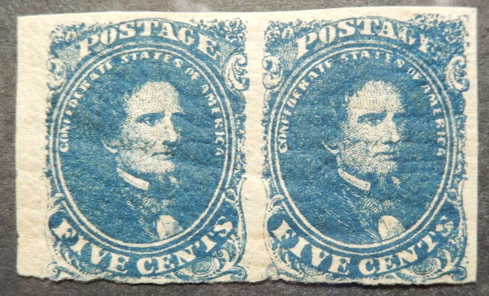 Confederate Scott # 4a Pair, Mint OG Never Hinged