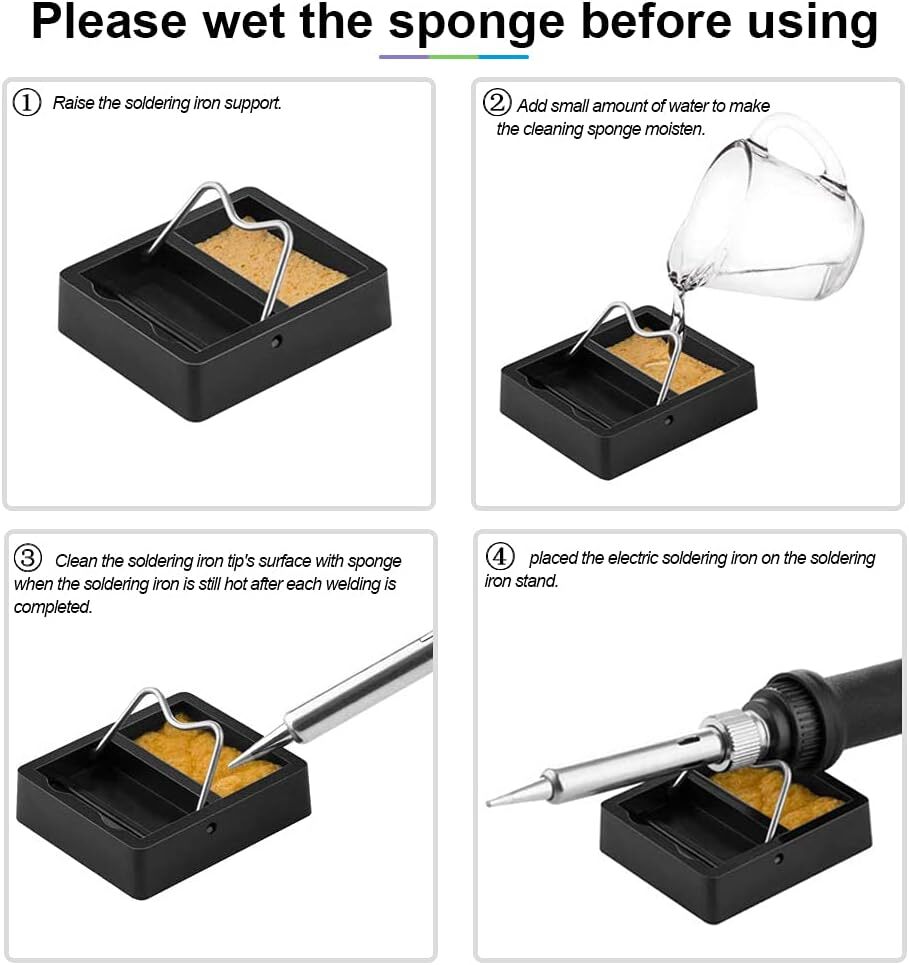 90W Soldering Iron Kit Electronic Welding Irons Tool Adjustable Temperature Wire