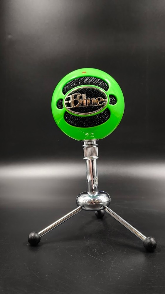 Blue Snowball USB Microphone Used Working Green