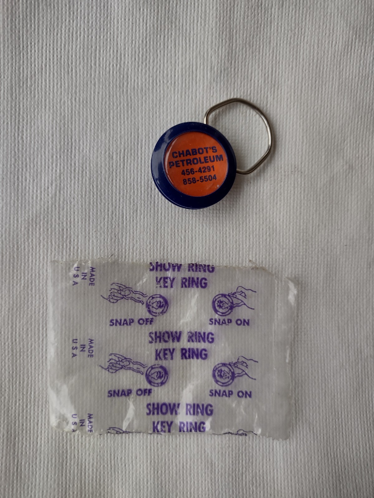 1970's VINTAGE UNION 76 UNOCAL UNION OIL UNUSED KEY CHAIN CHABOT PORTSMOUTH OHIO