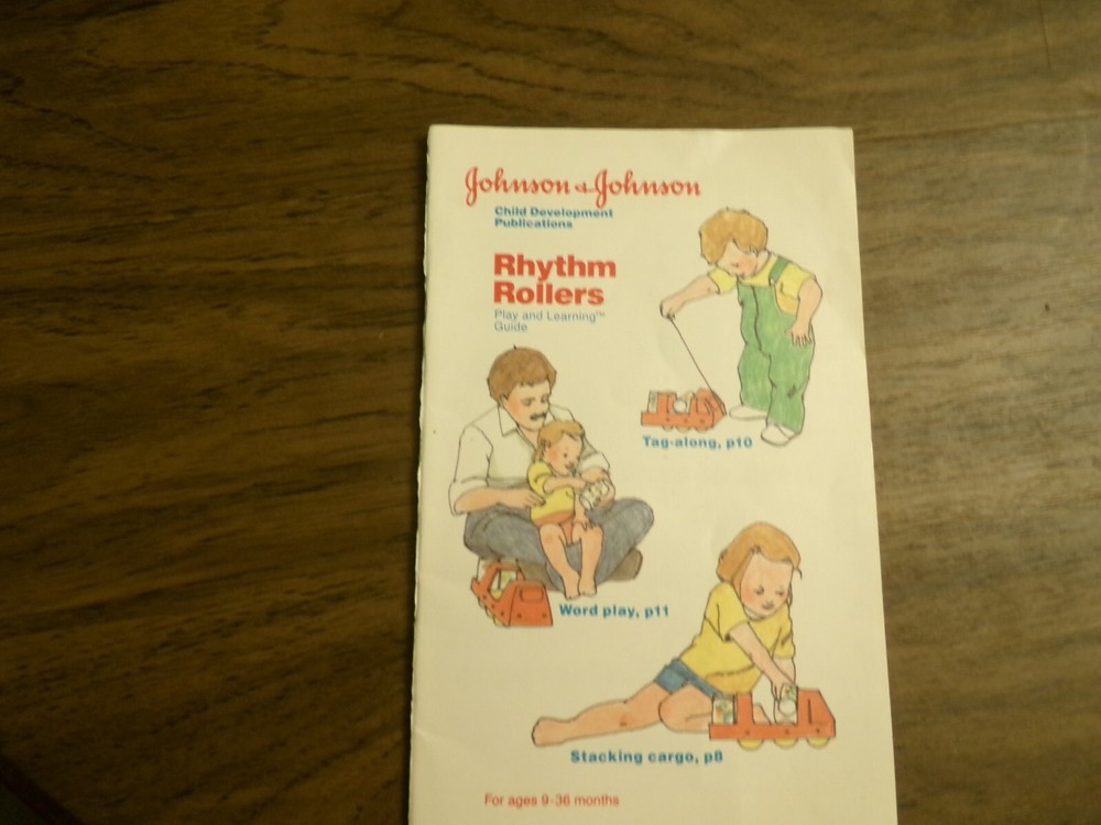 Vintage 1981 Johnson & Johnson Rhythm Rollers Toy with Guide