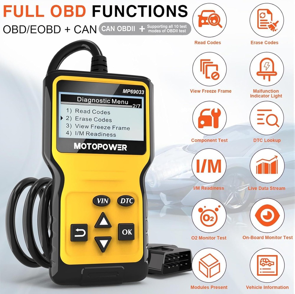 Car OBD2 Scanner Code Reader Engine Fault Scanner Diagnostic Scan Tool All OBD2