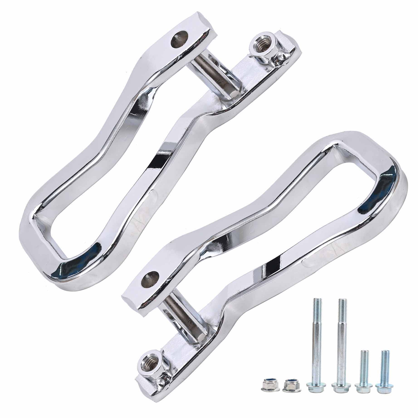 Front Chrome Tow Recovery Hooks w/ Bolts Fits GMC Sierra 1500 2019-2025 84195902