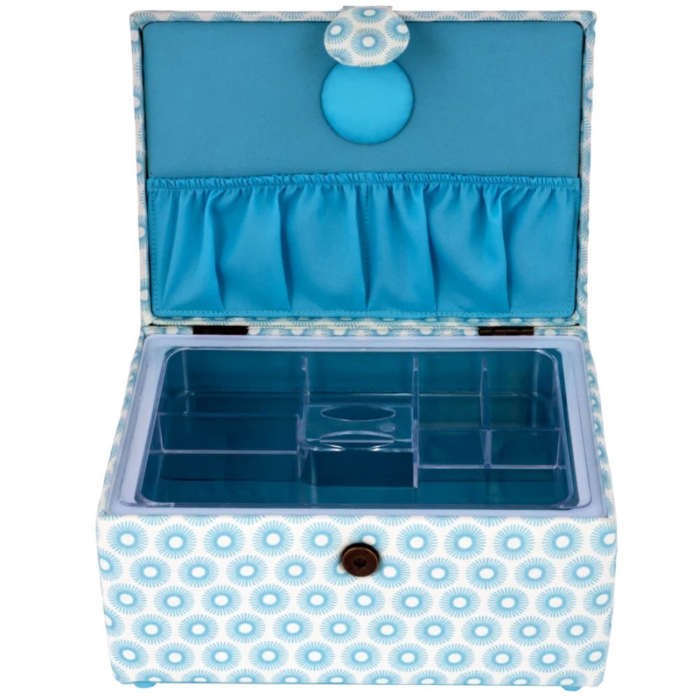 Dritz, Small Sewing Basket - Retro Blue