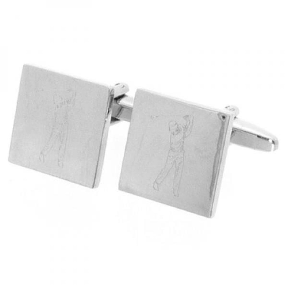 Golfer Engraved Cufflinks X2BOE100