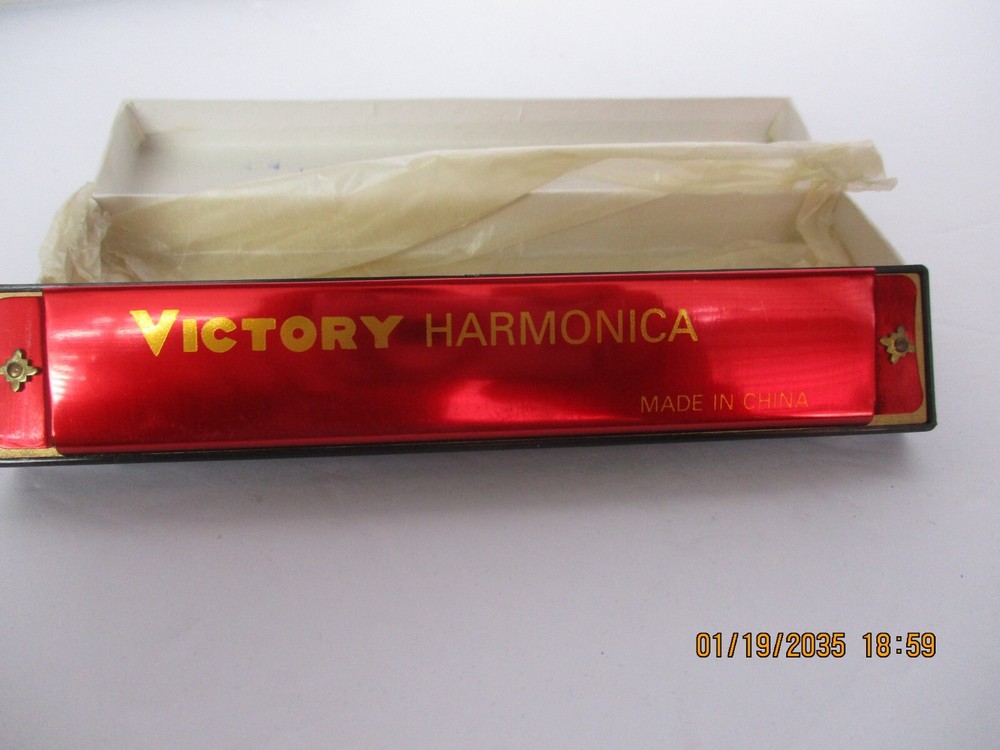 Harmonica "Victory" Red Color With Original Box
