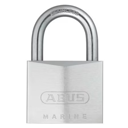 Abus 75Ib/50 Kd Padlock, Keyed Different, Long Shackle, Rectangular Brass Body,