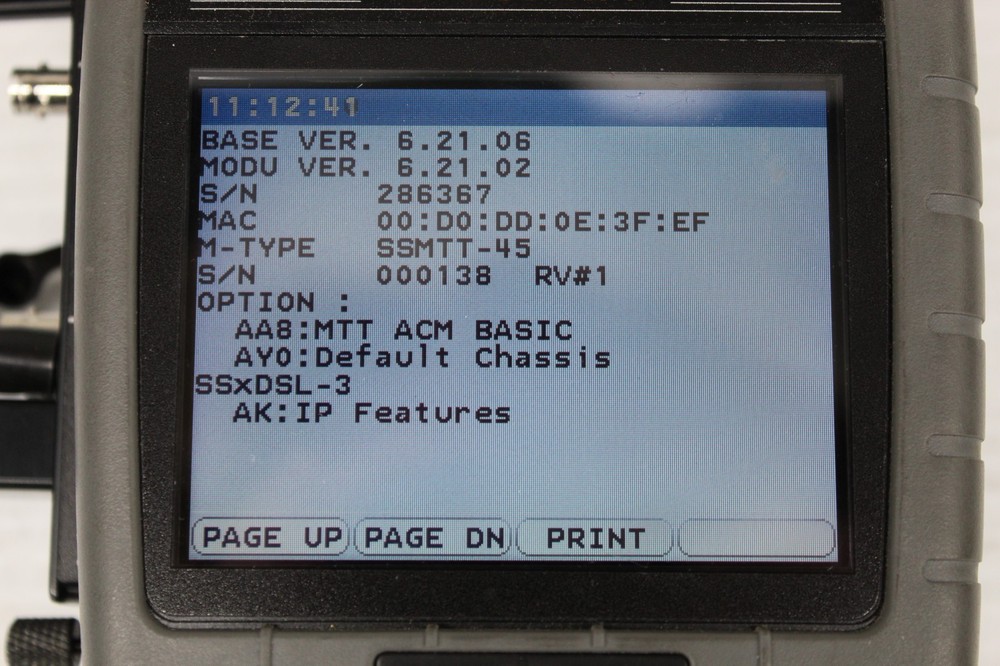 Sunrise Telecom SunSet MTT SSMTT-45 Basic Color Handheld Test Set w/access Bag