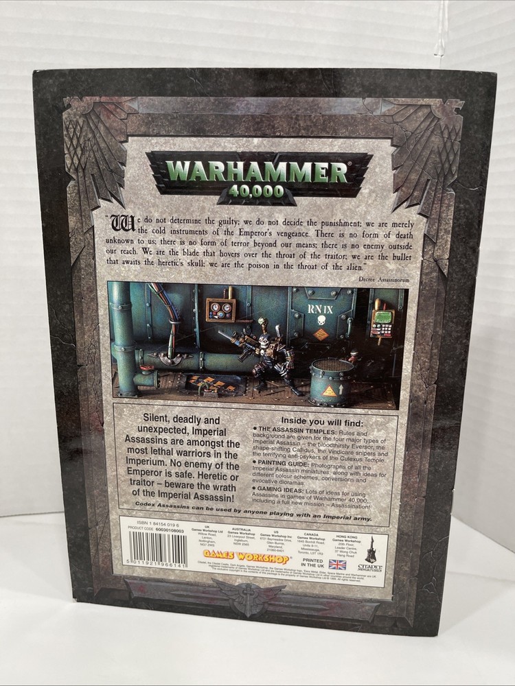 Assassins Codex 3rd Edition Supplement Warhammer 40K OOP 40,000