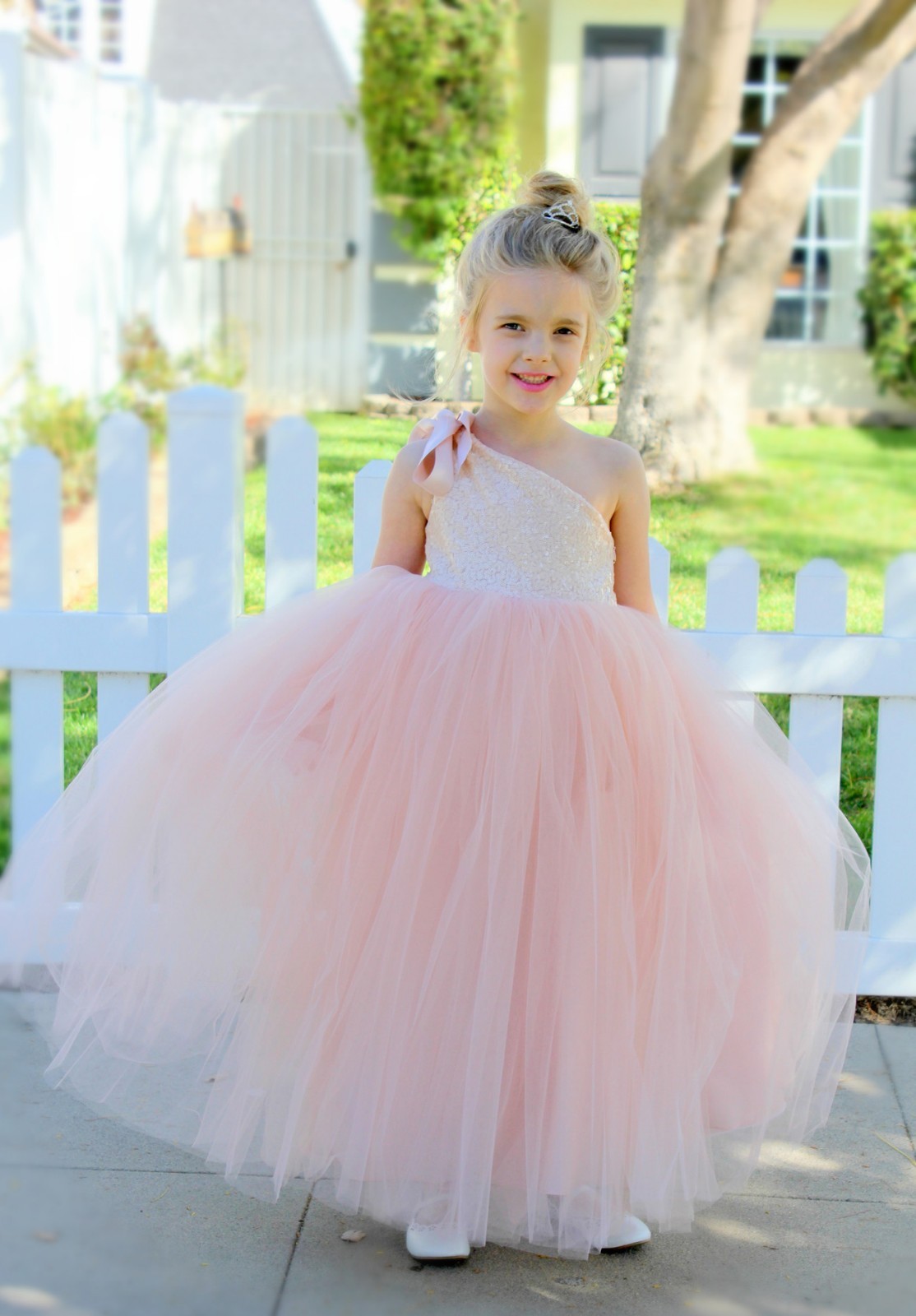 One-Shoulder Sequins Tutu Flower Girl Dress Tutu Dresses Princess Dress Pageant