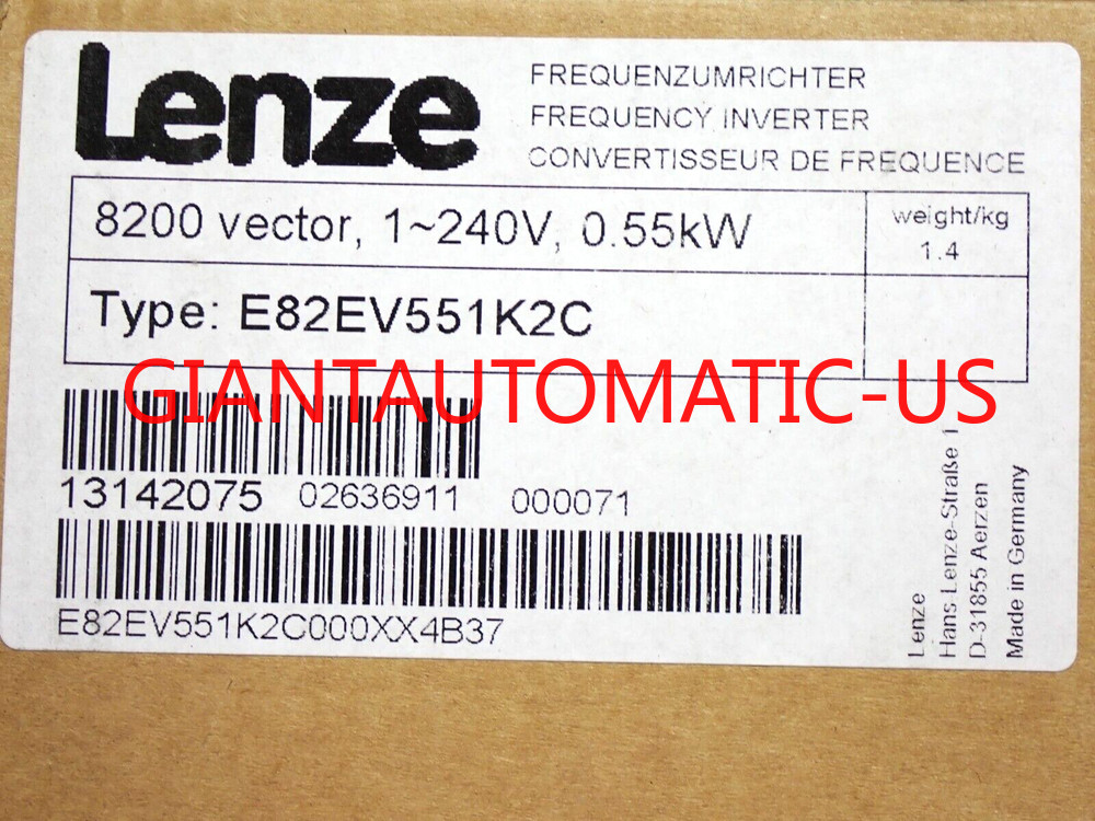 E82EV551K2C LENZE 8200 VECTOR FREQUENCY INVERTER NEW