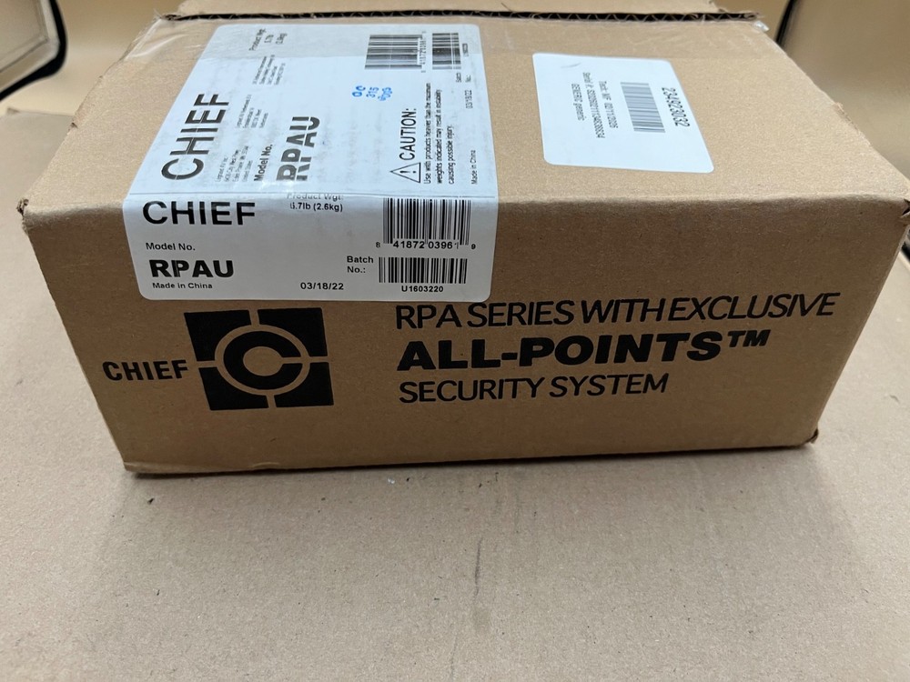 Chief RPAU Ceiling Mount Projectors Universal Fit Adjustable Black