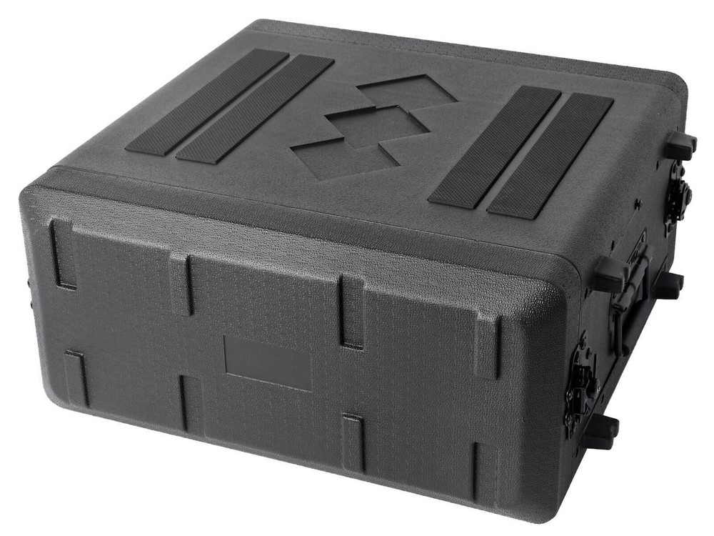 4U Rack Case 15" Depth HDPE Rackmount Flight Cases w/Microphone Compartments