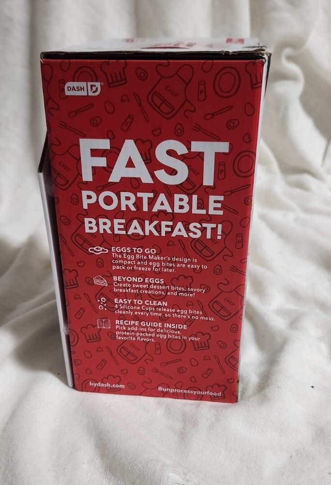 New In Box Dash Egg Bite Maker Light Blue Recipe Guide Breakfast Snacks
