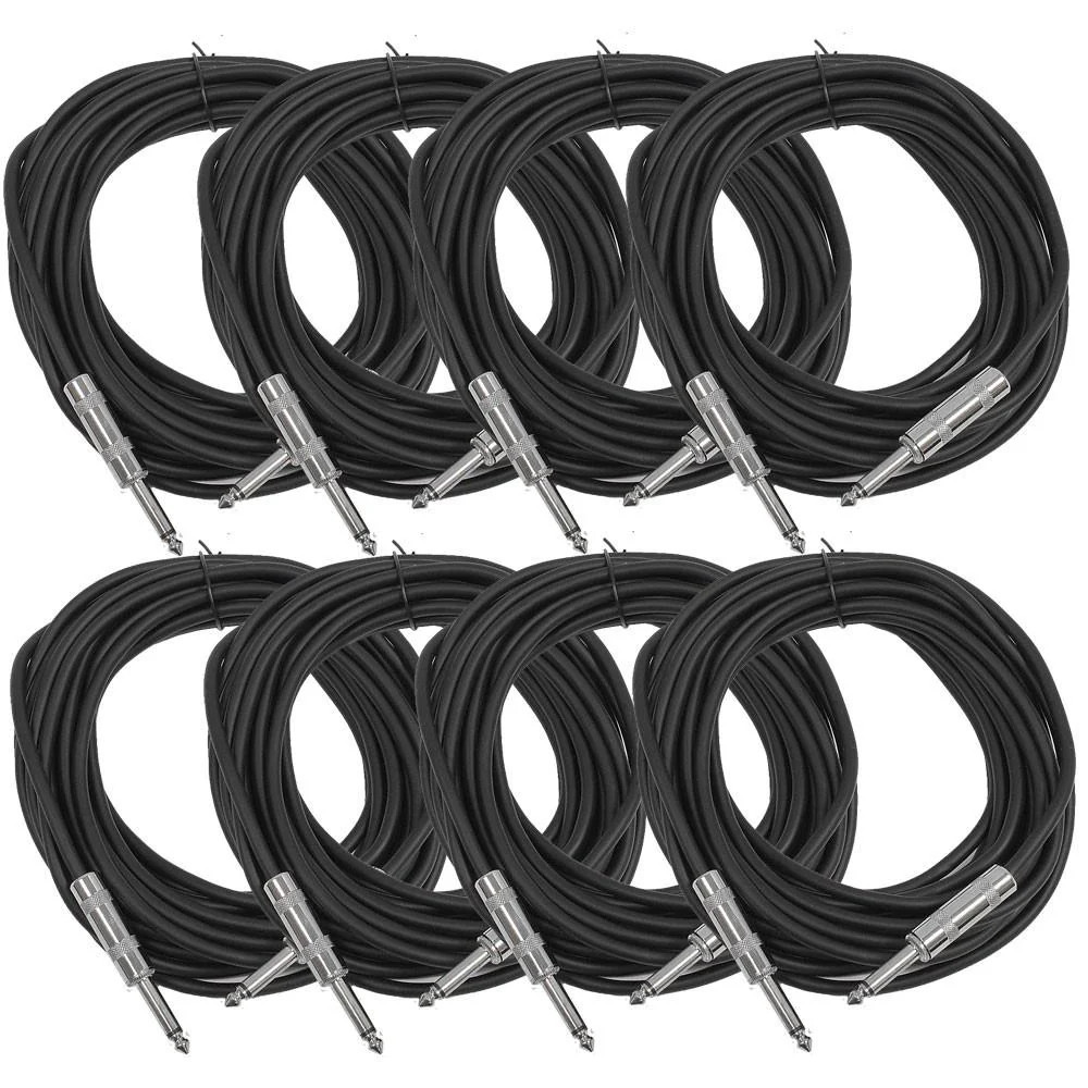 8 Pack Black 25ft TS Patch Cables SASTSX25