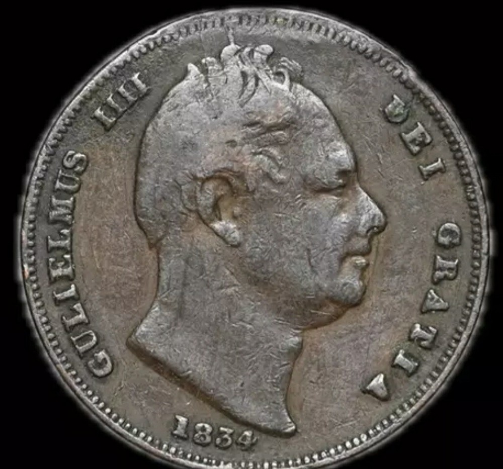 1834 Great Britain.   Farthing 1/4d