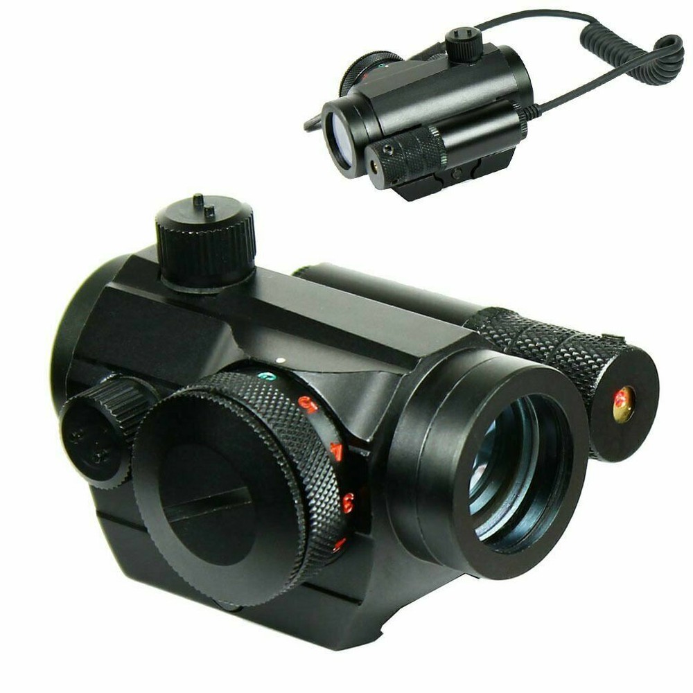 Reflex Green / Red Dot Sight Scope & Laser Sight Combo with Rail Mount