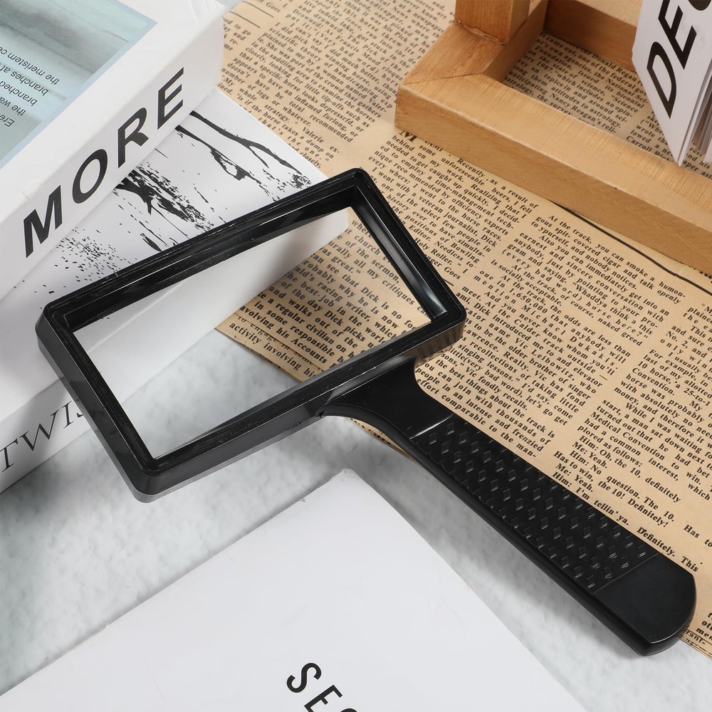 Rectangular 10x Magnifying Glass, 4x2in Hand Held Magnifying Glass, Handheld ...