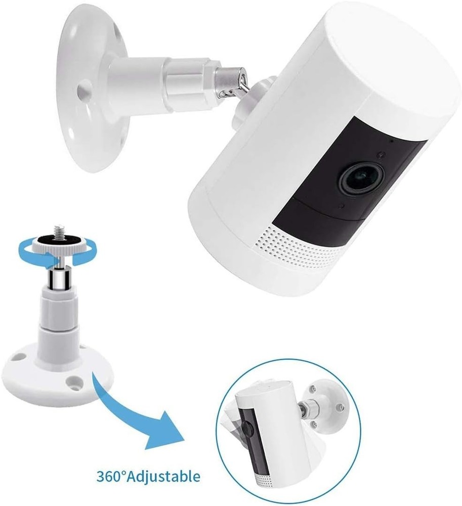 2-Pack Ring Camera Wall Mount - 360° Adjustable Bracket for Indoor & Outdoor Use