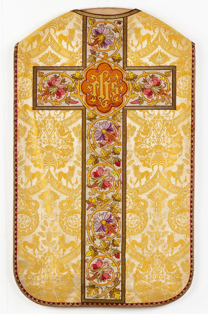Antique Hand Embroidered Chasuble