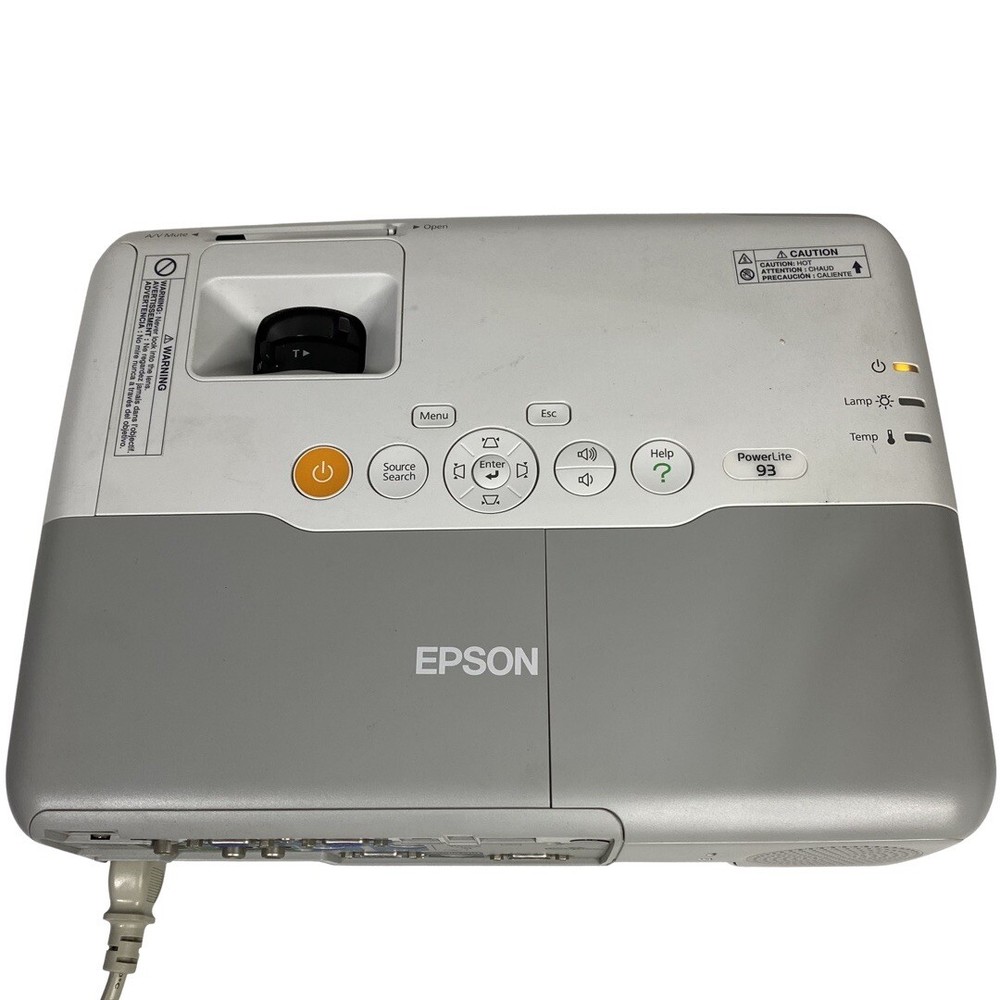 Epson LCD Projector PowerLite 93 Model H382A with Remote Control