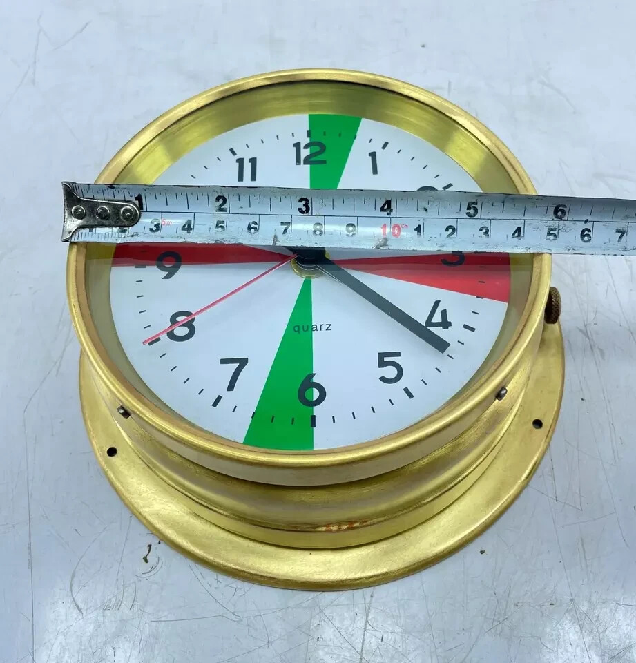 Mariner Royal Maritime Clock Solid Brass Wall Mount Nautical Ship's Captain 🕒✅