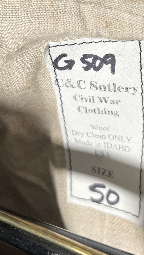 Civil War Union Wool Sack Coat Navy Blue Size 50 Repro by C&C Sutlery USA Made