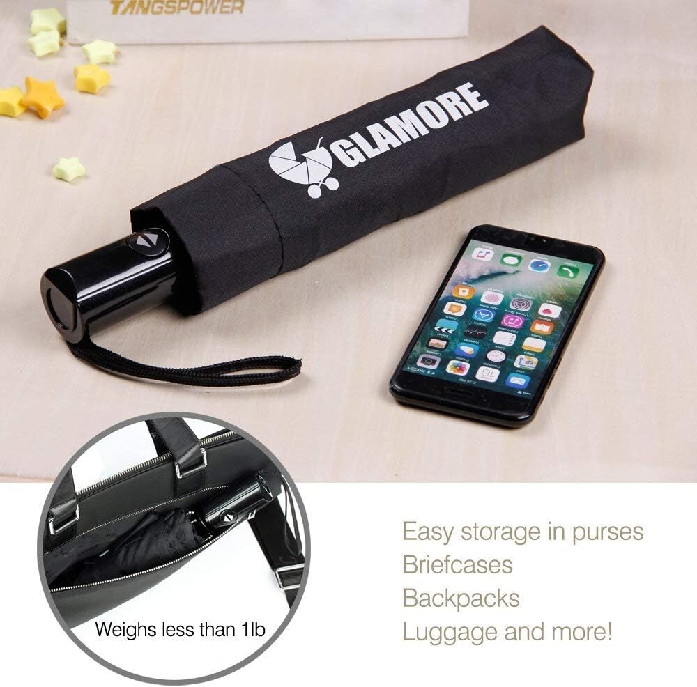 GLAMOUR COMPACT TRAVEL UMBRELLA - WINDPROOF-AUTO OPEN