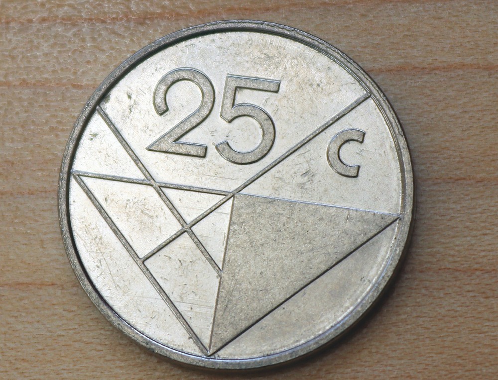 1998 Aruba 25 Cents