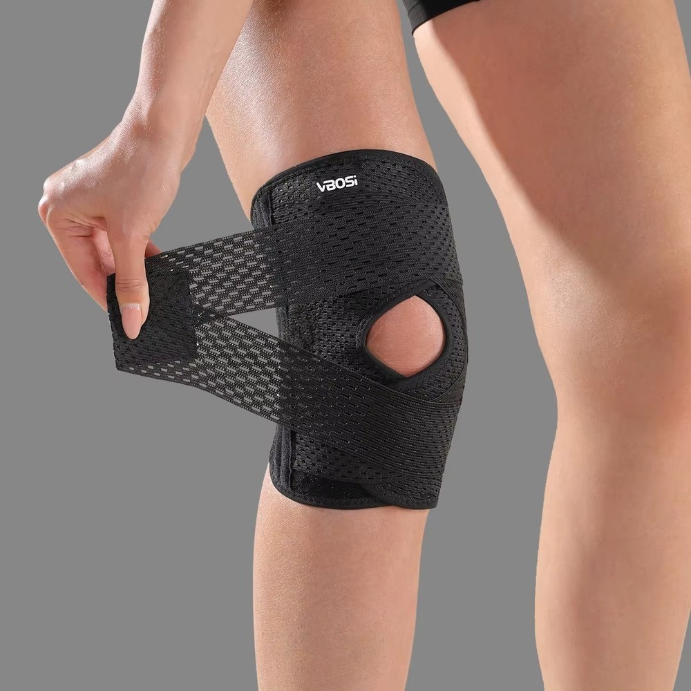 Knee Brace Compression Sleeve Joint Support Open Patella Stabilizer Wrap