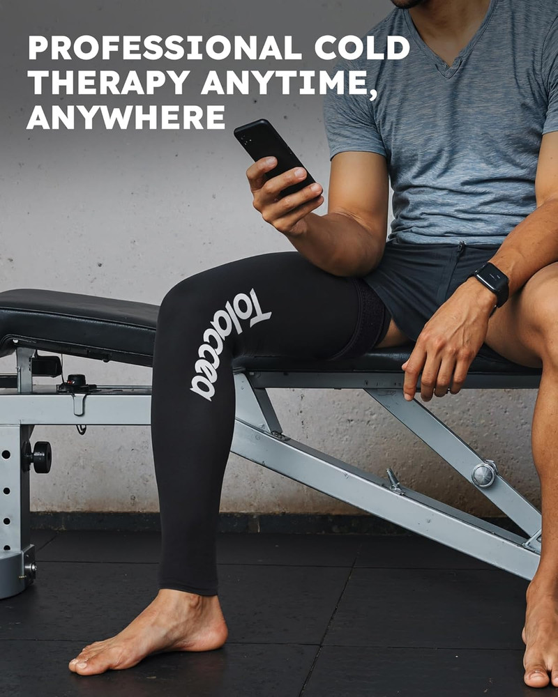Full Leg Ice Pack Wrap with 360° Coverage with Strap for Muscle Recovery After E