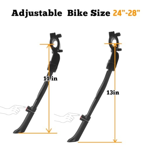 Adjustable Bicycle Kickstand for 24"-28" Rear Side Mount