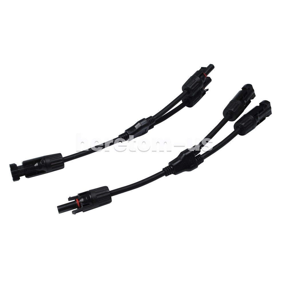 Solar Panel Y Branch Cable Connection Waterproof Adapter Connector Extension US