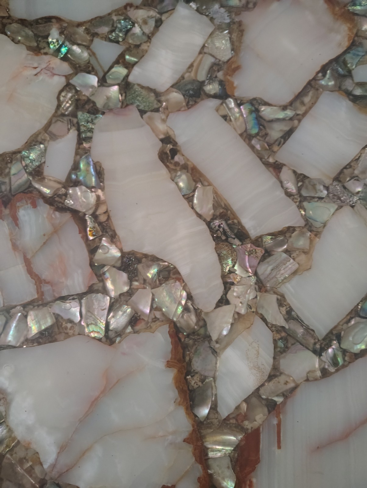 Rare Vintage Arturo Pani Coffee Tables - Onyx, Abalone, Gold Leaf