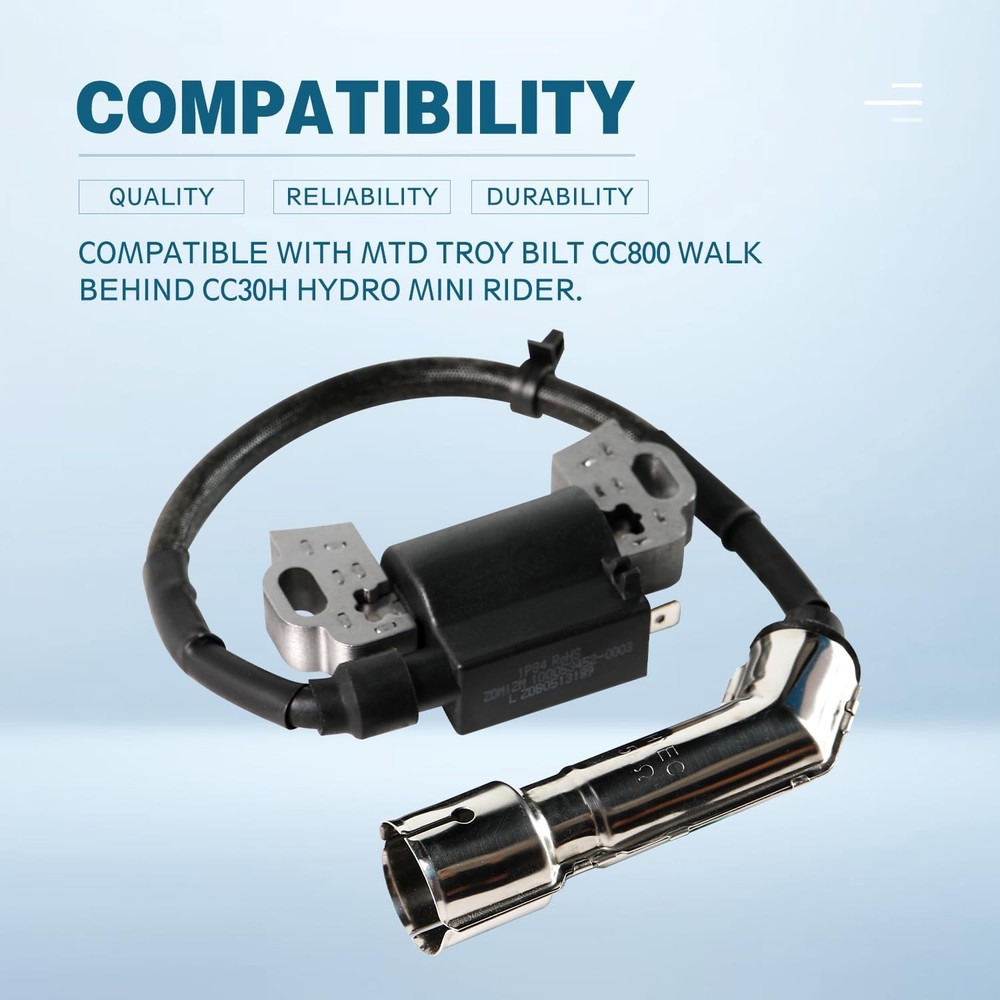 Ignition Coil Module Compatible with MTD Troy Bilt CC800 Walk Behind CC30H...