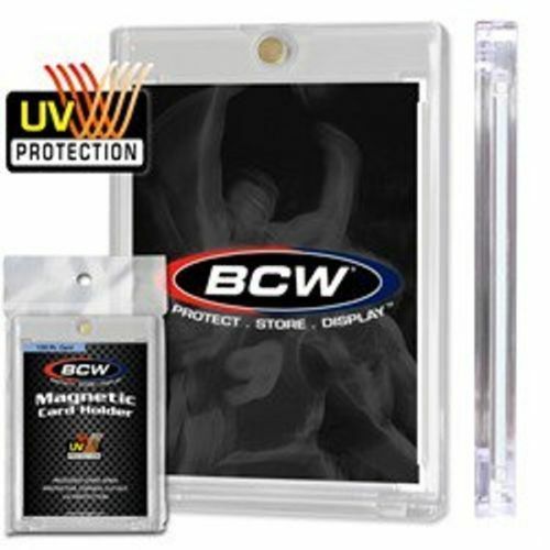 New 6 pk BCW 130 PT MAGNETIC Trading Card Hold- UV PROTECTED