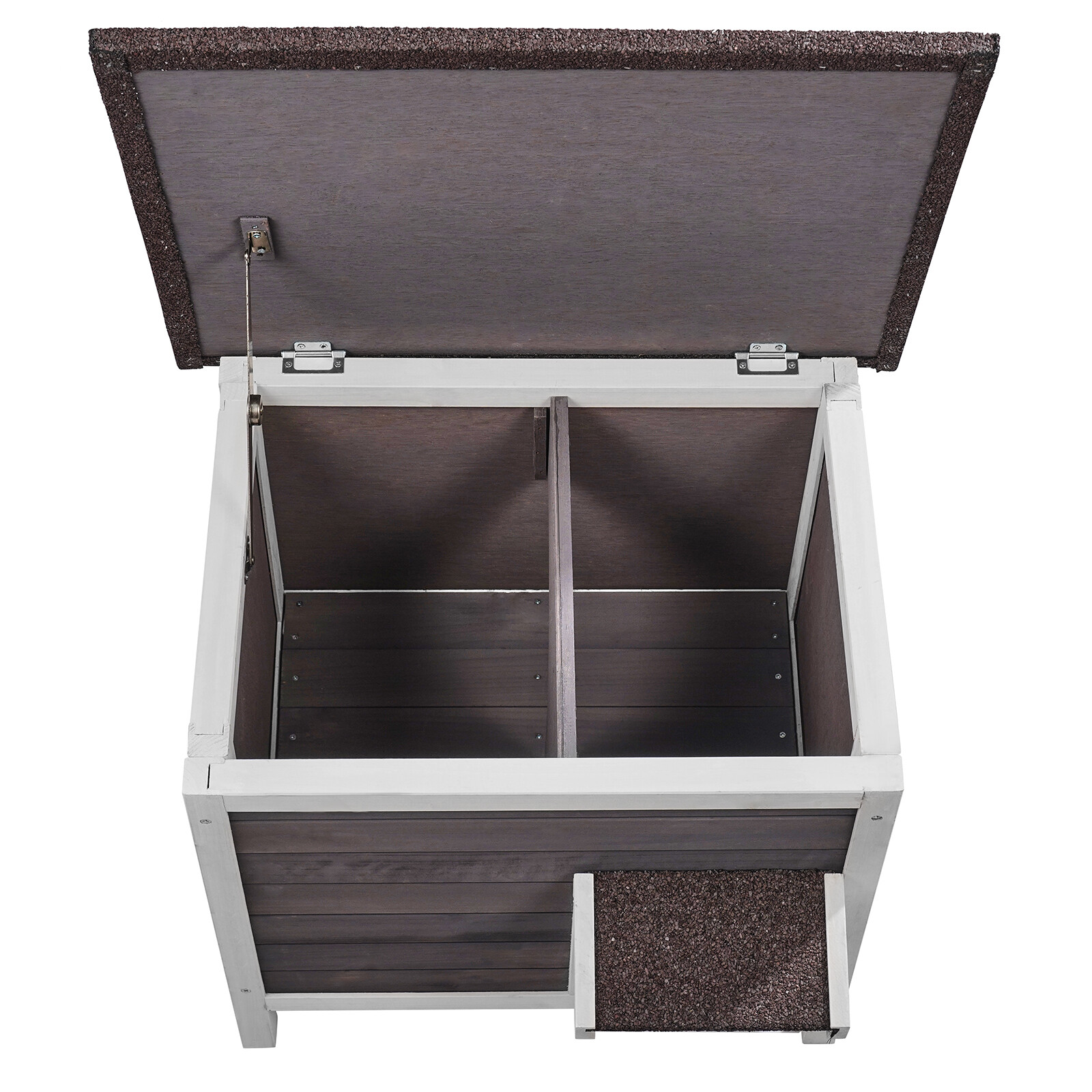 VEVOR Outdoor Cat House Wooden Feral Cat Shelter with Roof & PVC Door Flaps