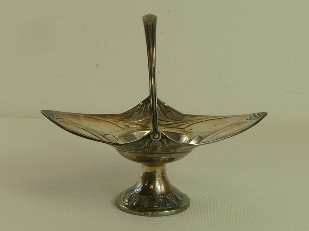(ref288AG) Superb antique silver plated bonbon dish basket
