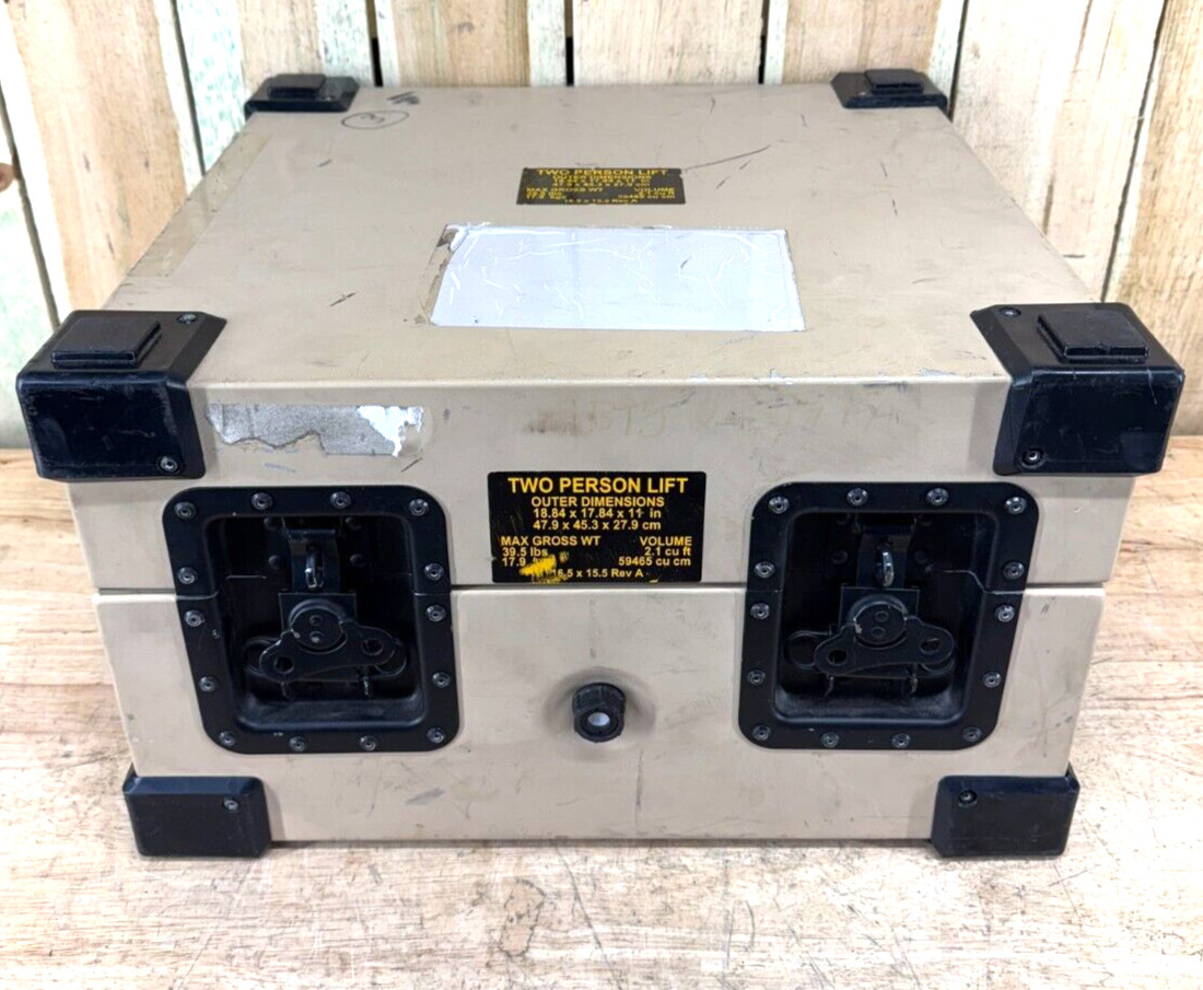 PSI Case 19x18x11" Metal Tan Military Waterproof Storage Container Hardigg