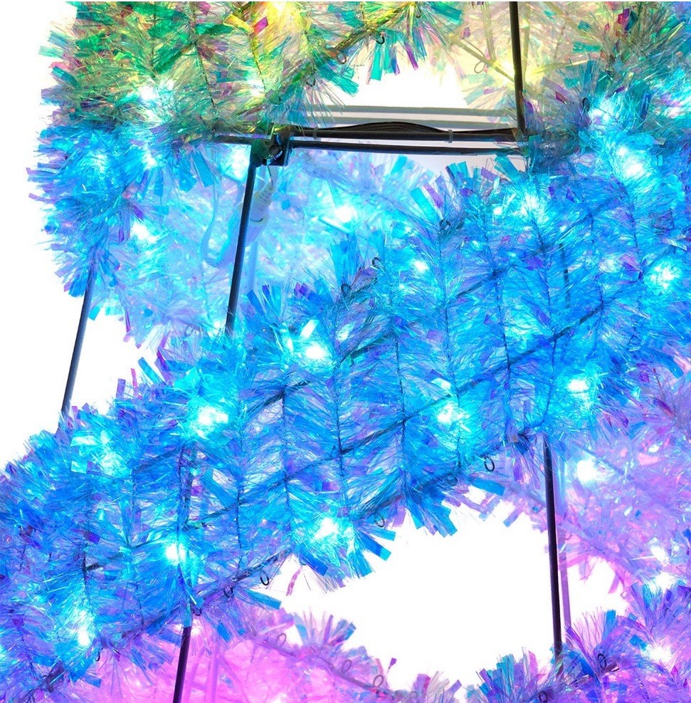 Member's Mark 8' Pre-Lit Iridescent Color-Changing Spiral Tree