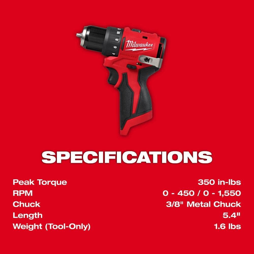 Milwaukee M12 Subcompact Brushless 2-Tool Combo Kit
