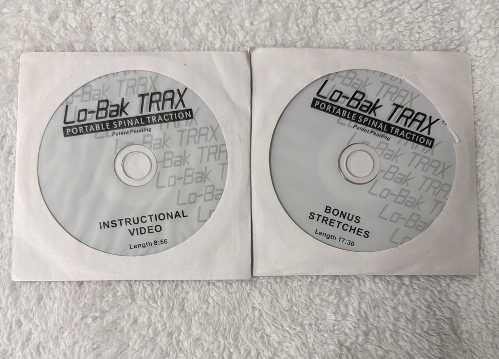 LO-BAK TRAX Portable Spinal Traction Dvds ONLY NIP Sciatica Low Back Pain NEW