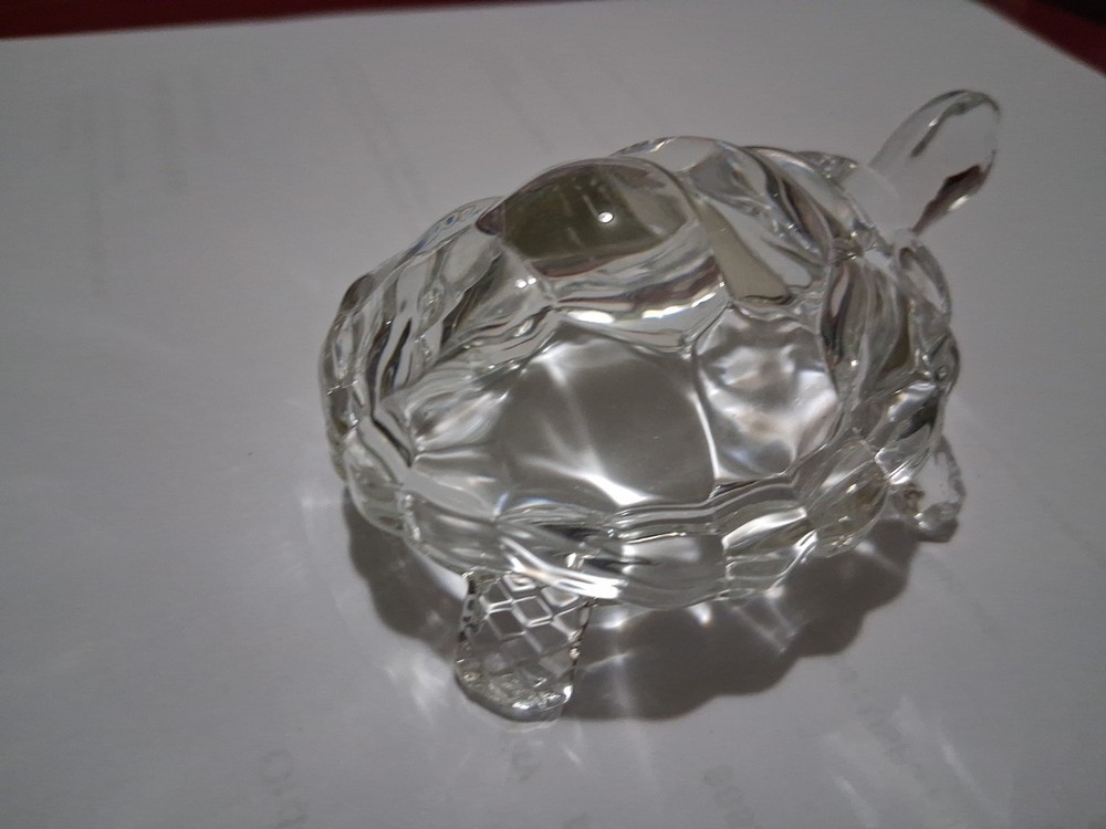 Crystal Clear Glass Turtle Tortoise Figure