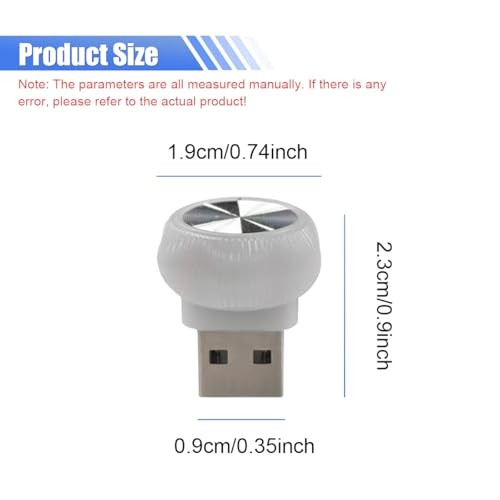 4PCS Flower Mini USB LED Car Light, 5V Portable Plug-in Interface Auto Blue