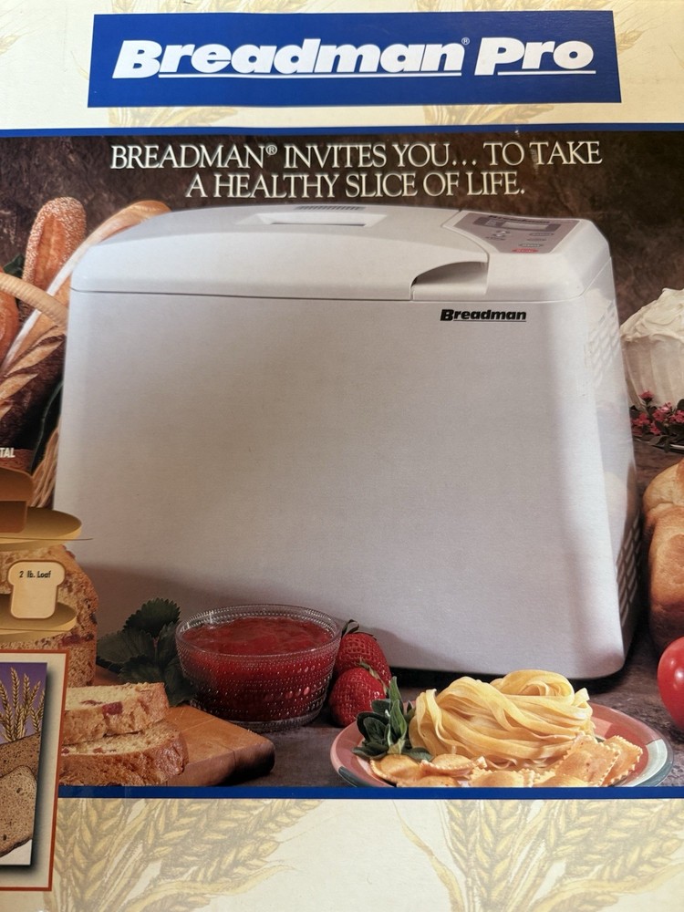 Breadman Pro Bread Maker TR777SPR 2 lb Automatic Loaf Machine White- Open Box