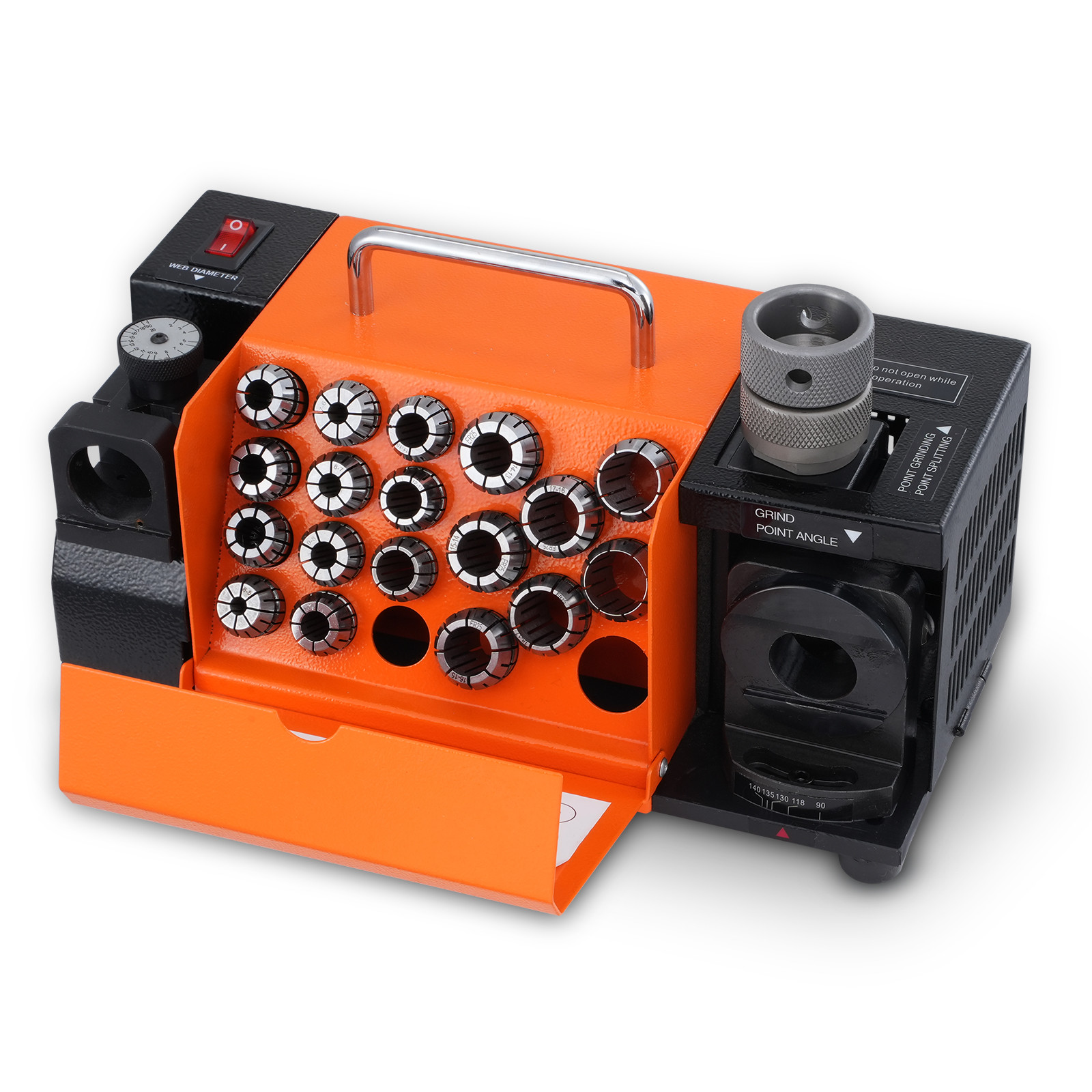 MR-20G Drill Bits Sharpener 3-20mm Bits Grinder Sharpener & 18 Collets