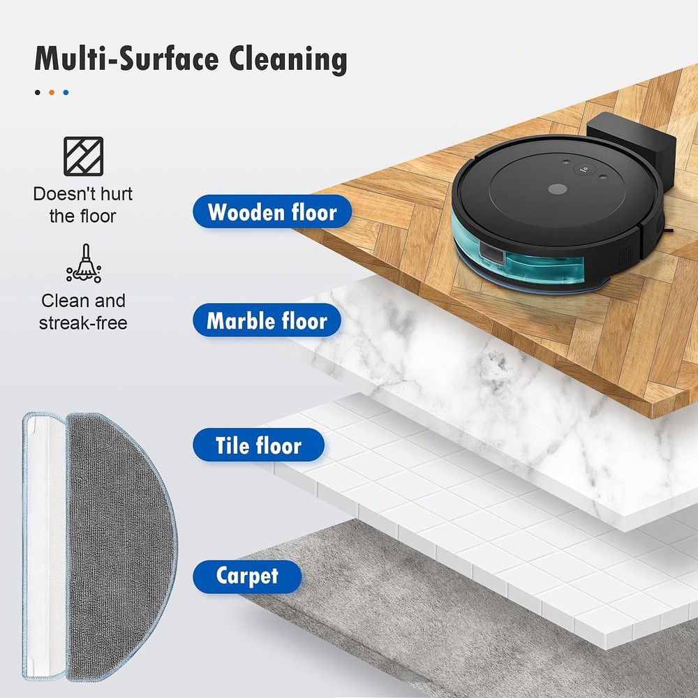 6 Pack Mop Replacement for iRobot Roomba Combo Essential Robot Vacuum & Mop Y...