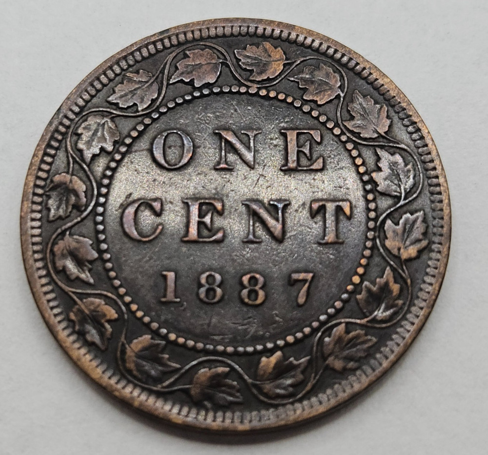1887 Canada Large Cent Higher Grade KM#7 [075PIB]