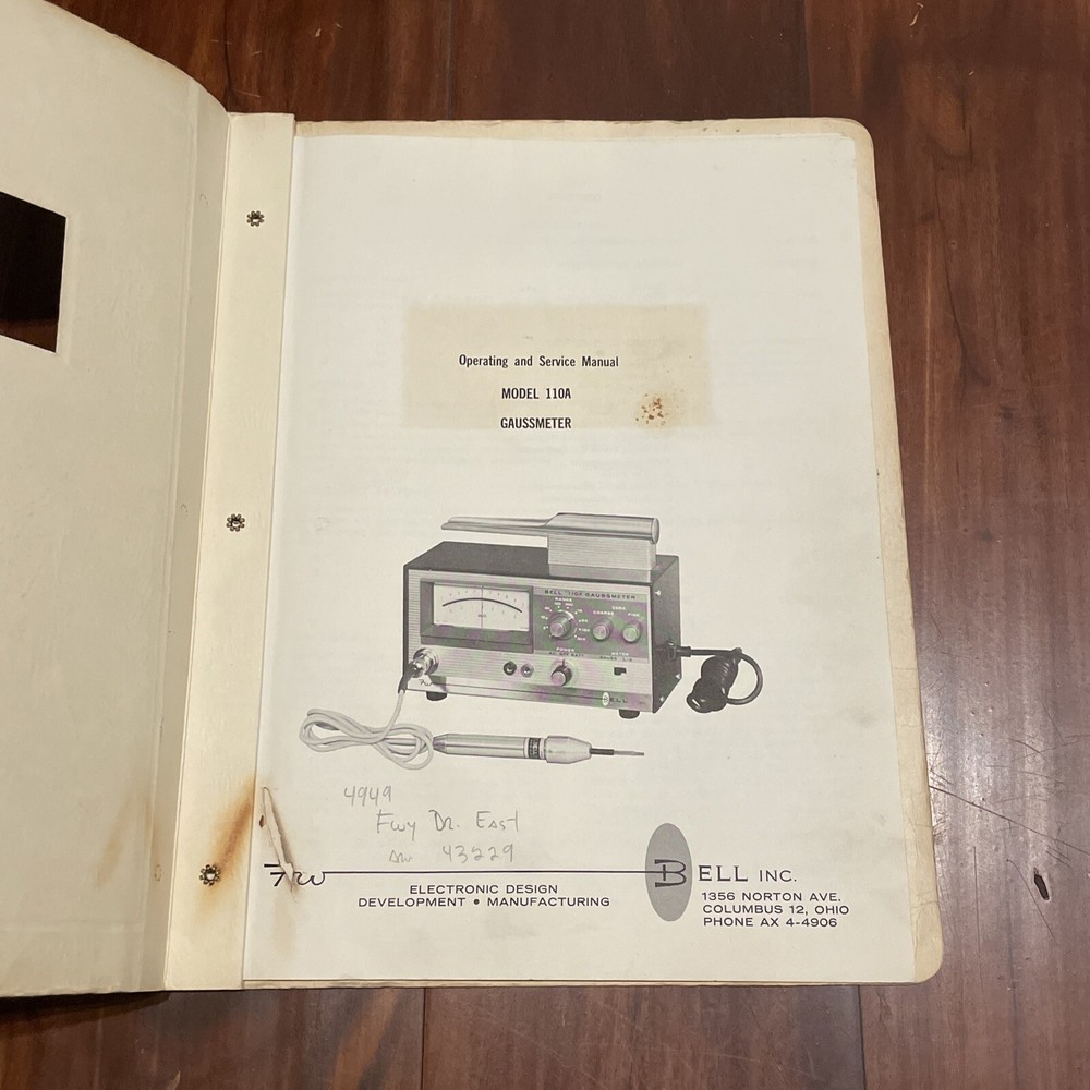 Bell Model 110A Gaussmeter Operating & Service Manual